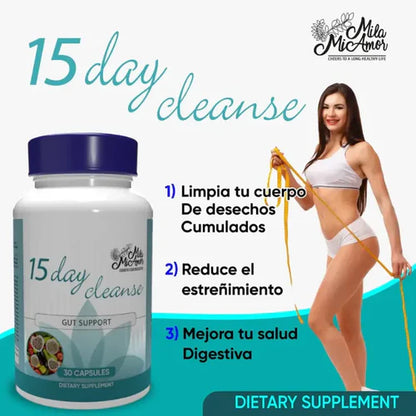 15 DAYS CLEANSE® LIMPIEZA NATURAL DEL COLÓN (PRODUCTO ORIGINAL) 50% OFF🔥