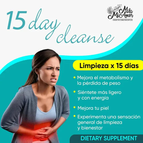 15 DAYS CLEANSE® LIMPIEZA NATURAL DEL COLÓN (PRODUCTO ORIGINAL) 50% OFF🔥