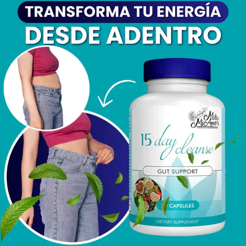 15 DAYS CLEANSE® LIMPIEZA NATURAL DEL COLÓN (PRODUCTO ORIGINAL) 50% OFF🔥